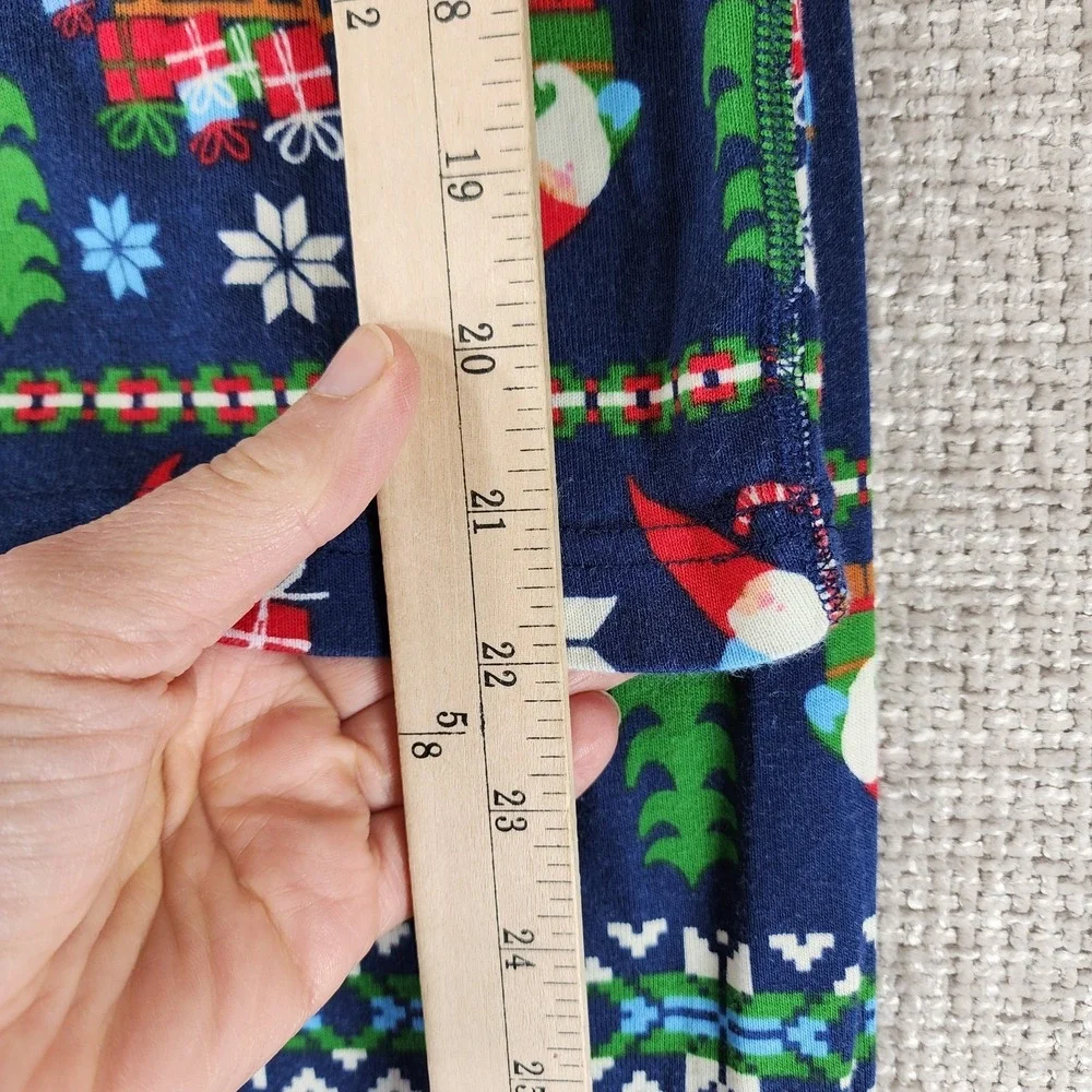 Hanna Andersson Organic Cotton Holiday Elf Pajama Set Youth US 14 Navy Blue